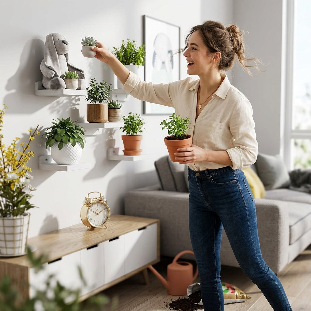Plant lovers need wall space, not floor clutter